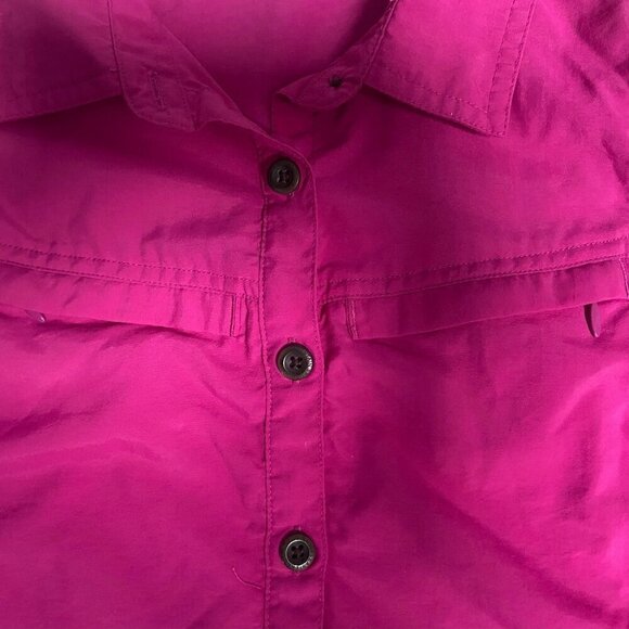 EMS Eastern Mountain Sports Sleeveless Collared Hiking Button Down Shirt Pink XS - Picture 4 of 9